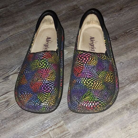 Allegria Debra Viewmaster Women’s  Black Multicolor Pattern   Deb-777   Sz 6 - Picture 2 of 6